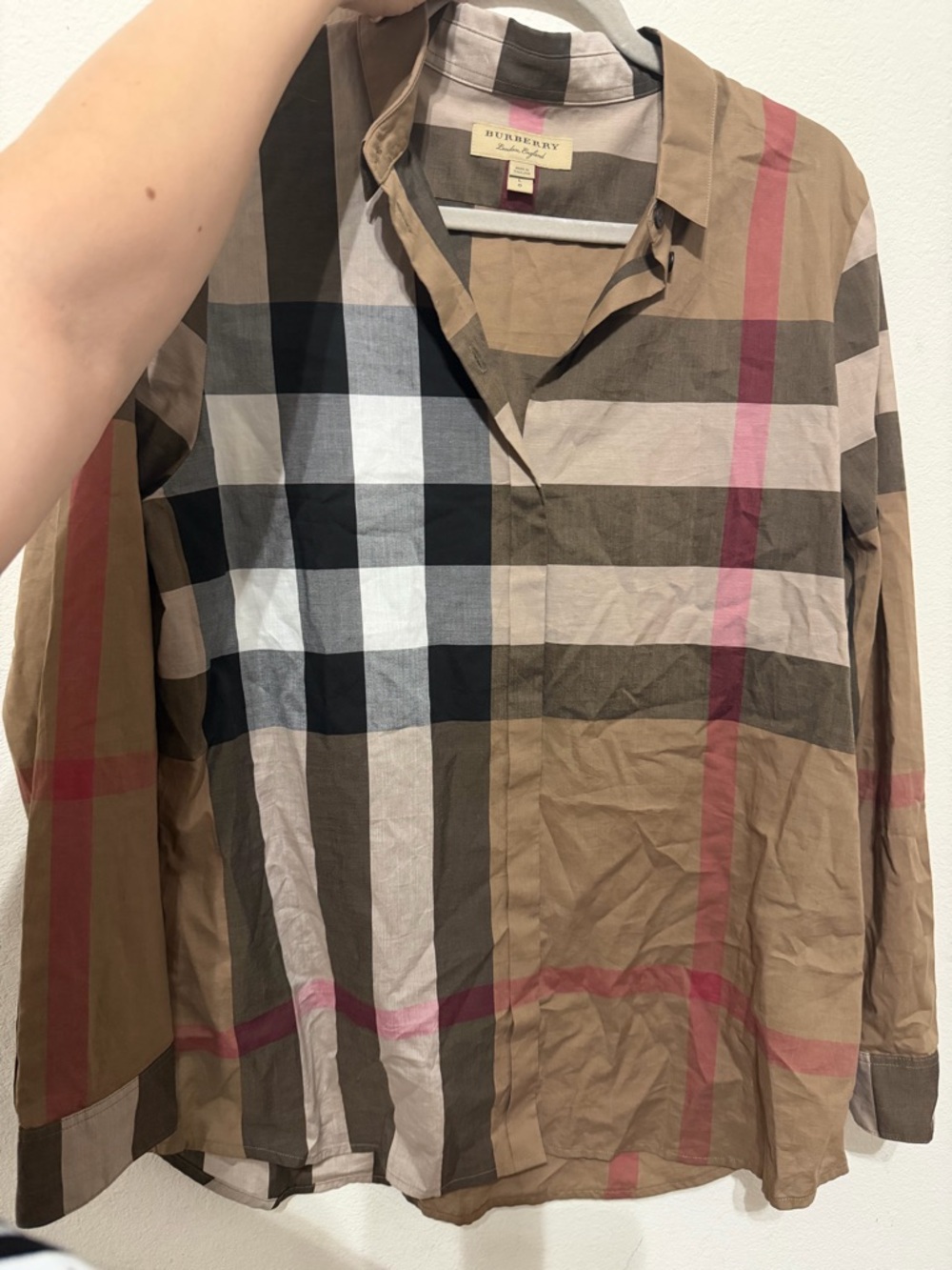 Burberry Brit Check Pattern Cotton Shirt
